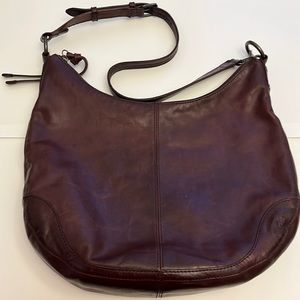 Frye Melissa Leather Scooped Hobo Bag